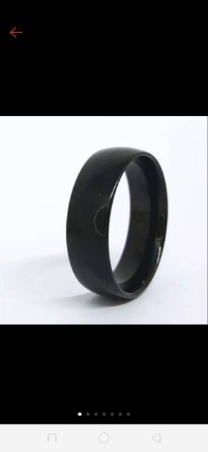 Cincin hitam cembung couple cincin titanium hitam model cembung