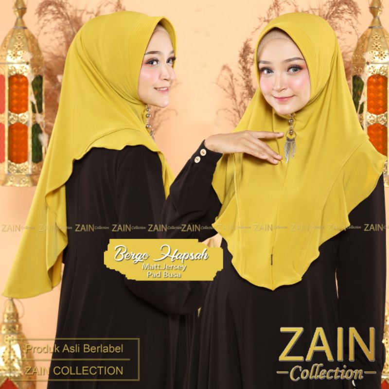 jilbab instan hapsah ORI ZAIN-lime