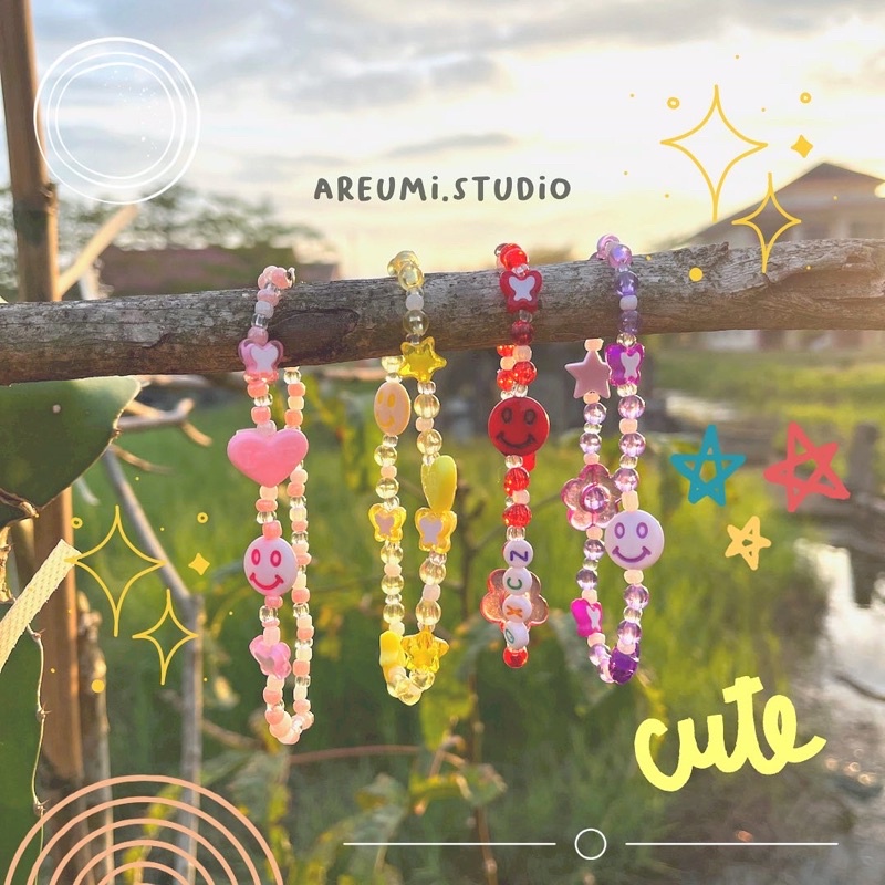 phone strap - phone strap beads - custom phone strap