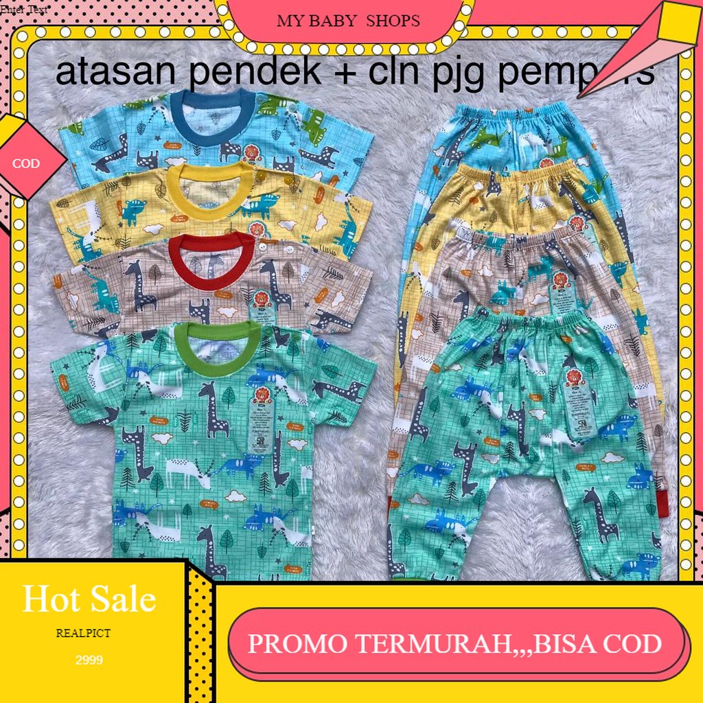 SAMLEO !!!!  1PC/3PC SETELAN BAYI SAMLEO PENDEK PANJANG  M L XL 0-24 BULAN WARNA MIX  PIYAMA BAYI SAMLEO CPR