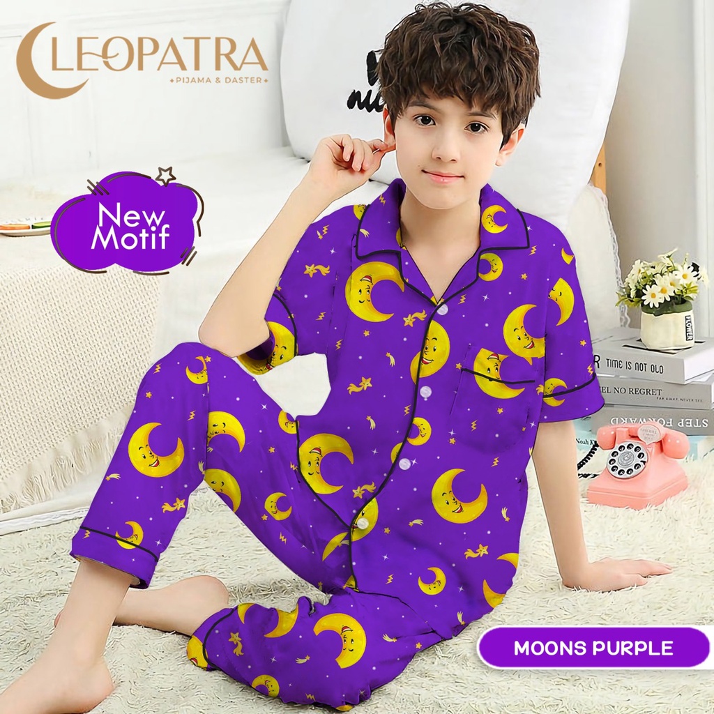 Cleopatra Piyama Anak Laki Motif Karakter Usia 8-10 Tahun (Size 10) - Setelan Baju Tidur