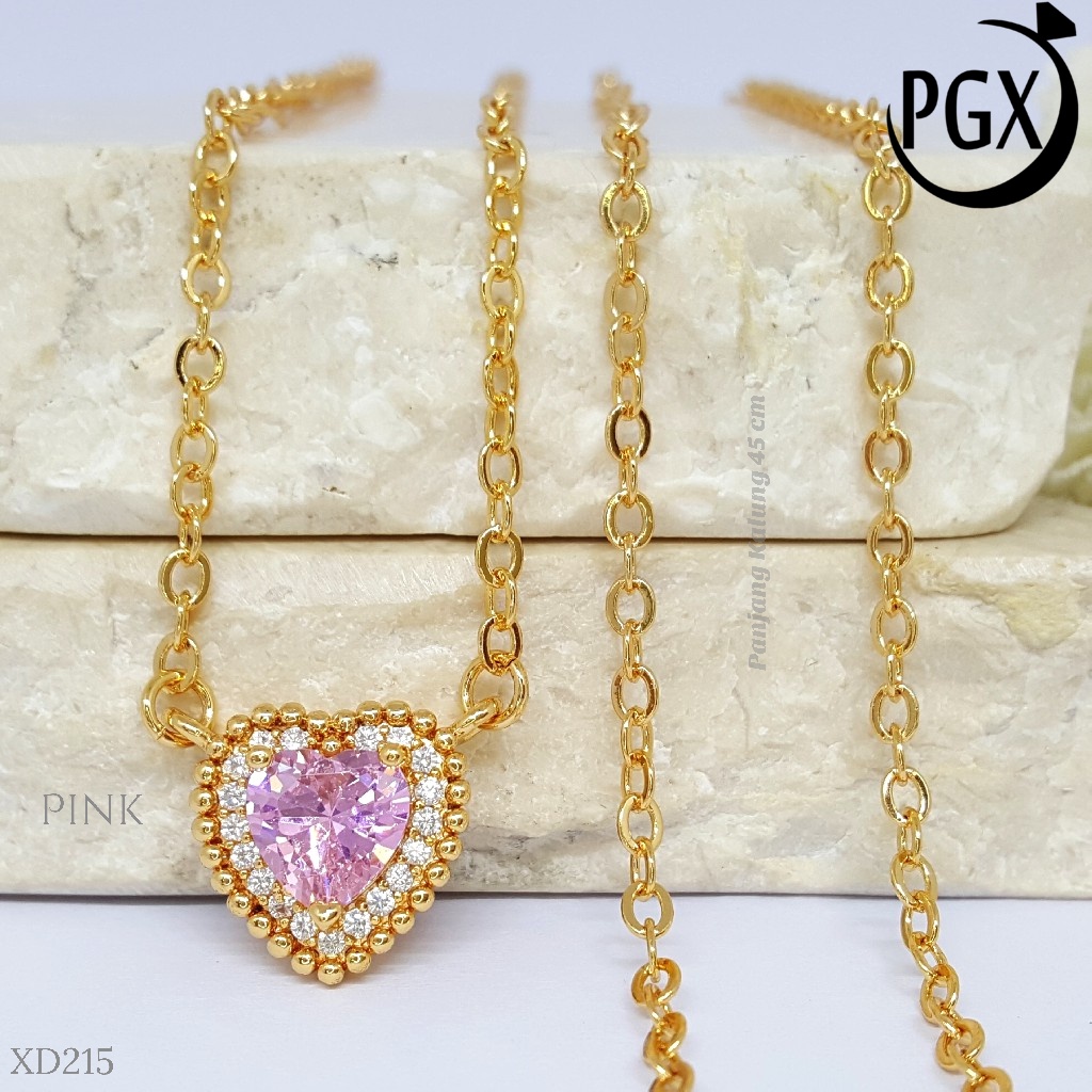 PGX Kalung Wanita Xuping Aksesoris Fashion Perhiasan Lapis Emas Premium - XD215