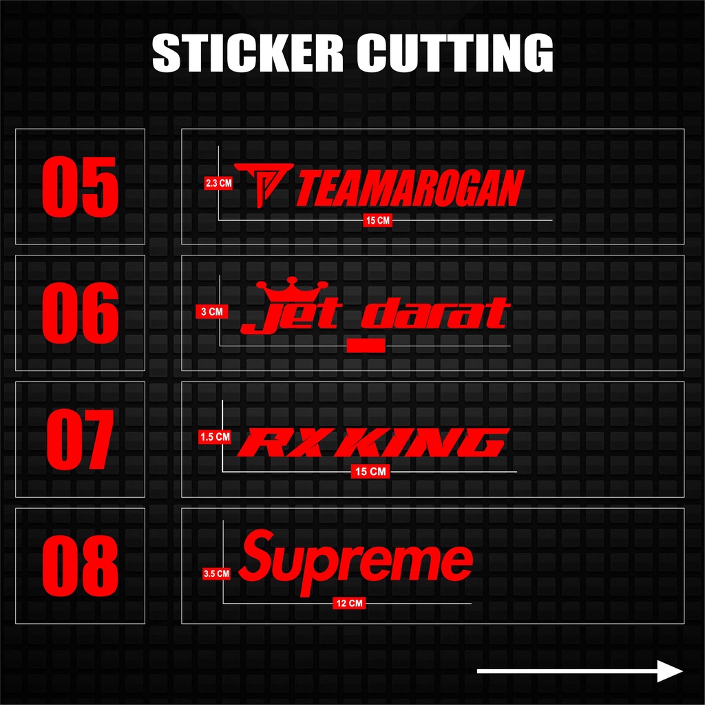 Sticker Cutting Revlective Stiker Cutting Campur