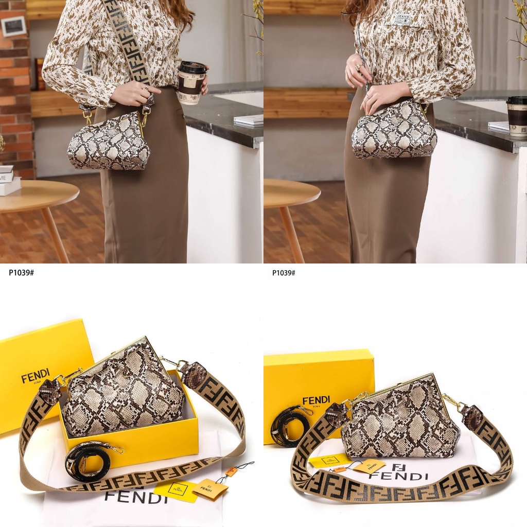 Tas FENDI First Snake Skin Clutch Bag With BOX P1039