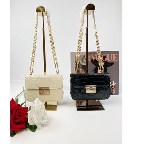 MURAH MERIAH.. TAS WANITA CK CROC - EFFECT BOXY CHAIN STRAP BAG - 746#