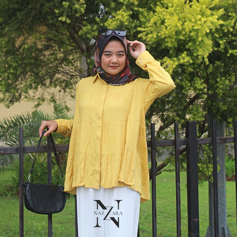 Yura Blouse by Nazzara.jd / Blouse Rayon Wanita Lengan Panjang Terbaru