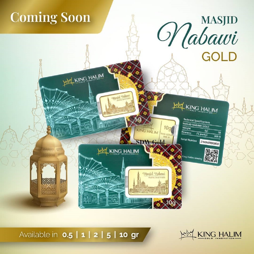 Logam Mulia King Halim / LM KH &quot;Masjid Nabawi&quot; 24K 5 gram - SDW Gold -