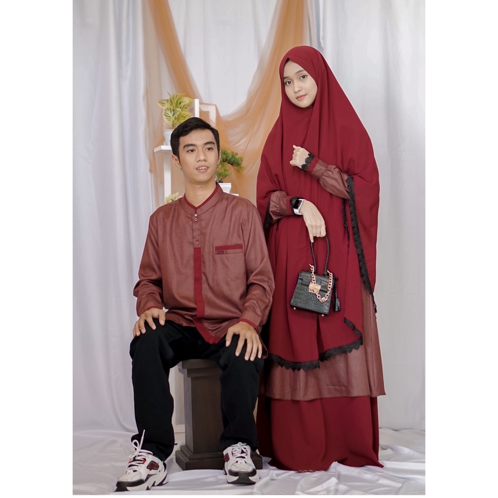 Gamis set syar'i Syafiah dan couple set by resvy_collection Original