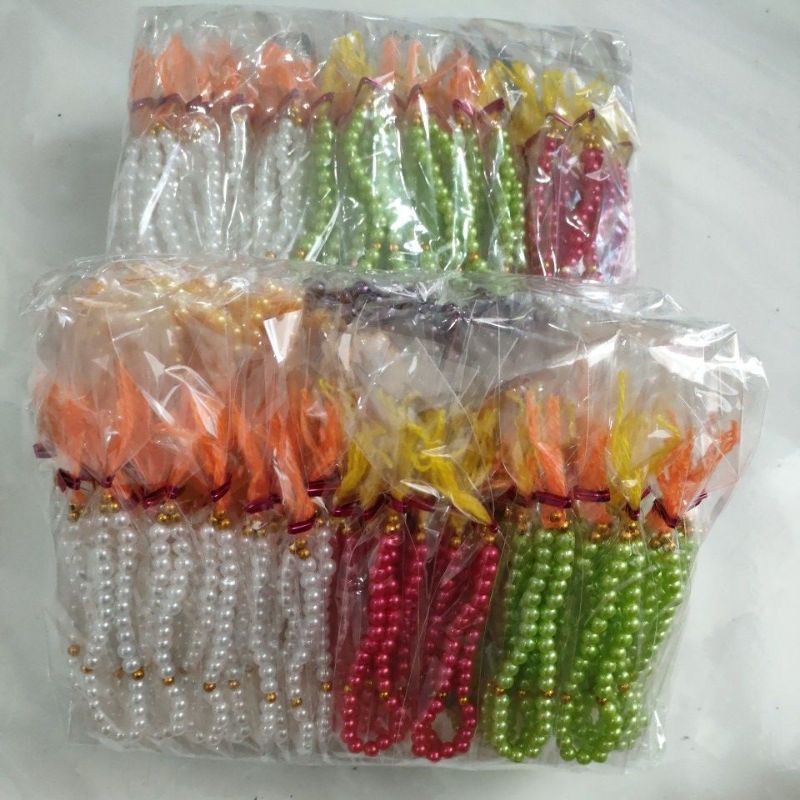 (Tasbih Mutiara Bening) Souvenir Pernikahan Haji dan Umrah size mini 6 mm isi 33 butir