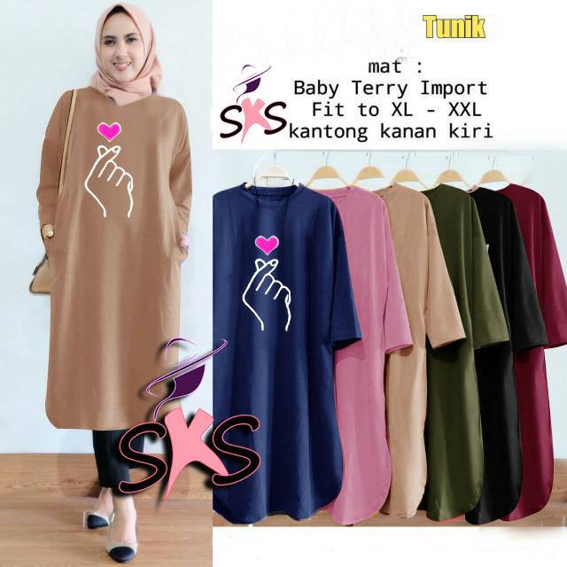 TUNIK SARANGHE(A2) GOOD QUALITY BAHAN BABYTERRY (LD110, PJ100)