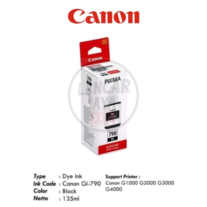 

Update Tinta Canon Ink Bottle Gi-790 Black Original Sale!!!