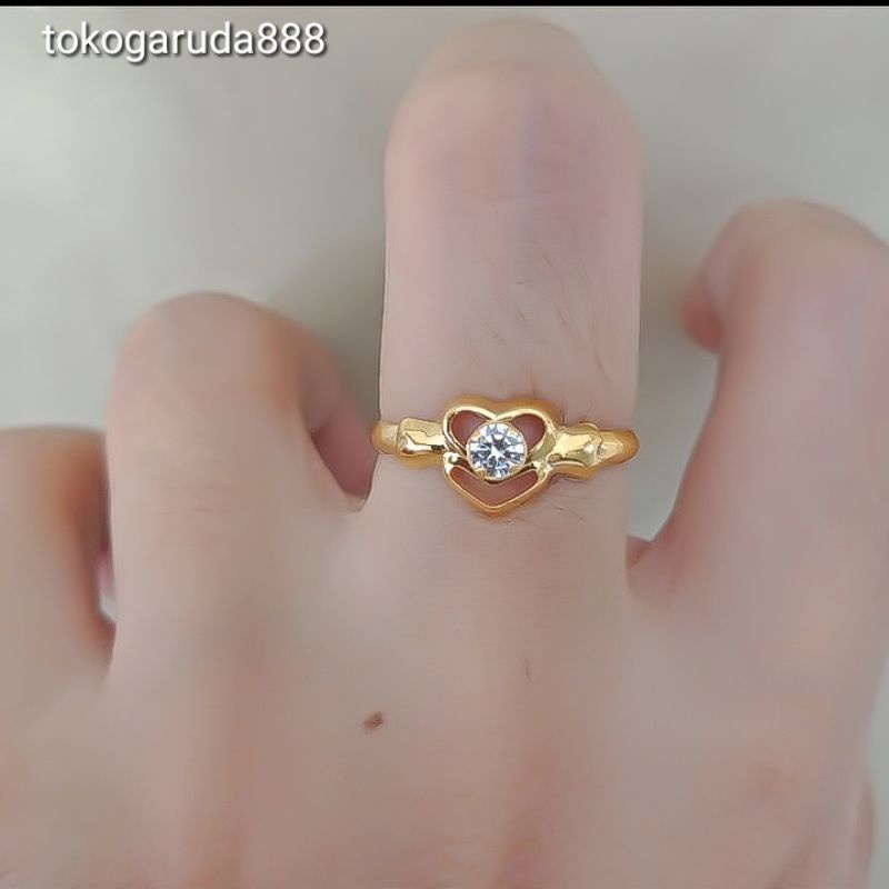 Cincin anak dan dewasa emas permata asli kadar 700 70% 10 11 12 13 14 15 16 17 18 surabaya UBS permata love hadiah