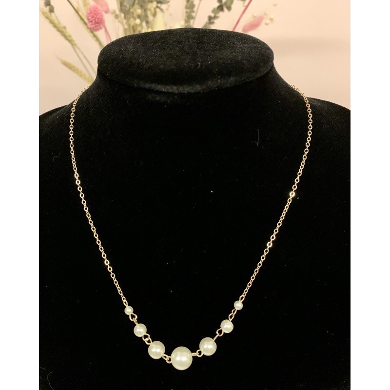 Kalung Mutiara 6 Butir Elegan Indah Cantik Fashion Korea Dalika