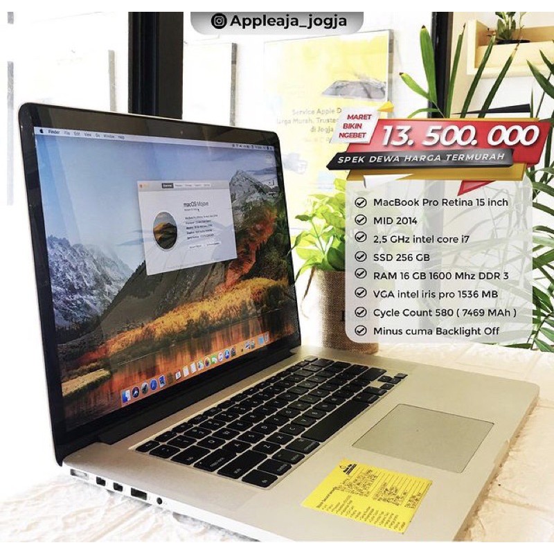 Second macbook pro retina 15inch 2014