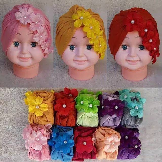 Turban Anak  princes samping usia 0-3 th minimal order 5 pcs