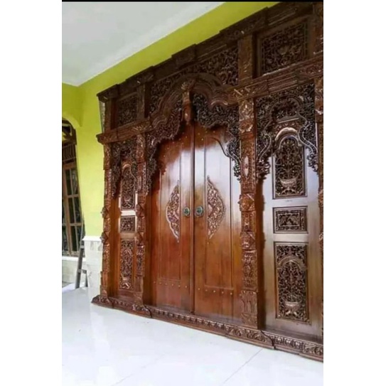 Kusen pintu gebyok 1 set pintu gebyok utama