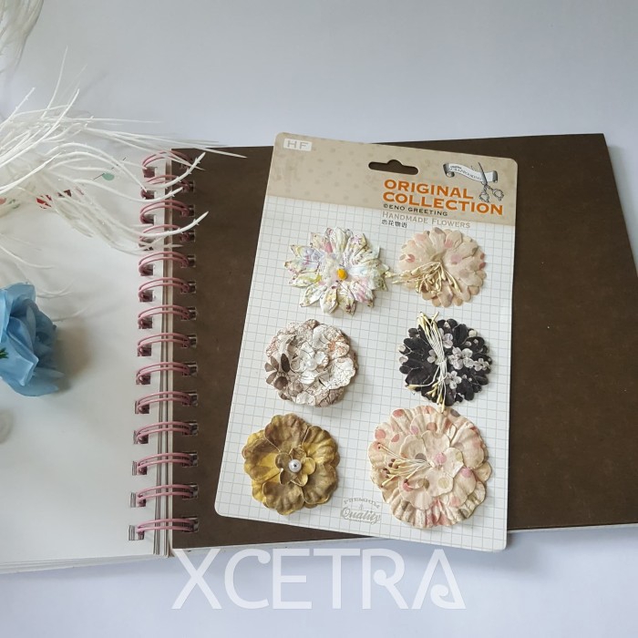 

Bunga Kertas/Paper Flower Handmade untuk Craft dan Scrapbooking