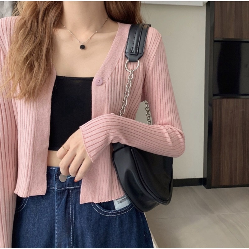 Atasan cardigan outer wanita - blouse outer knit - cardigan knit korean import