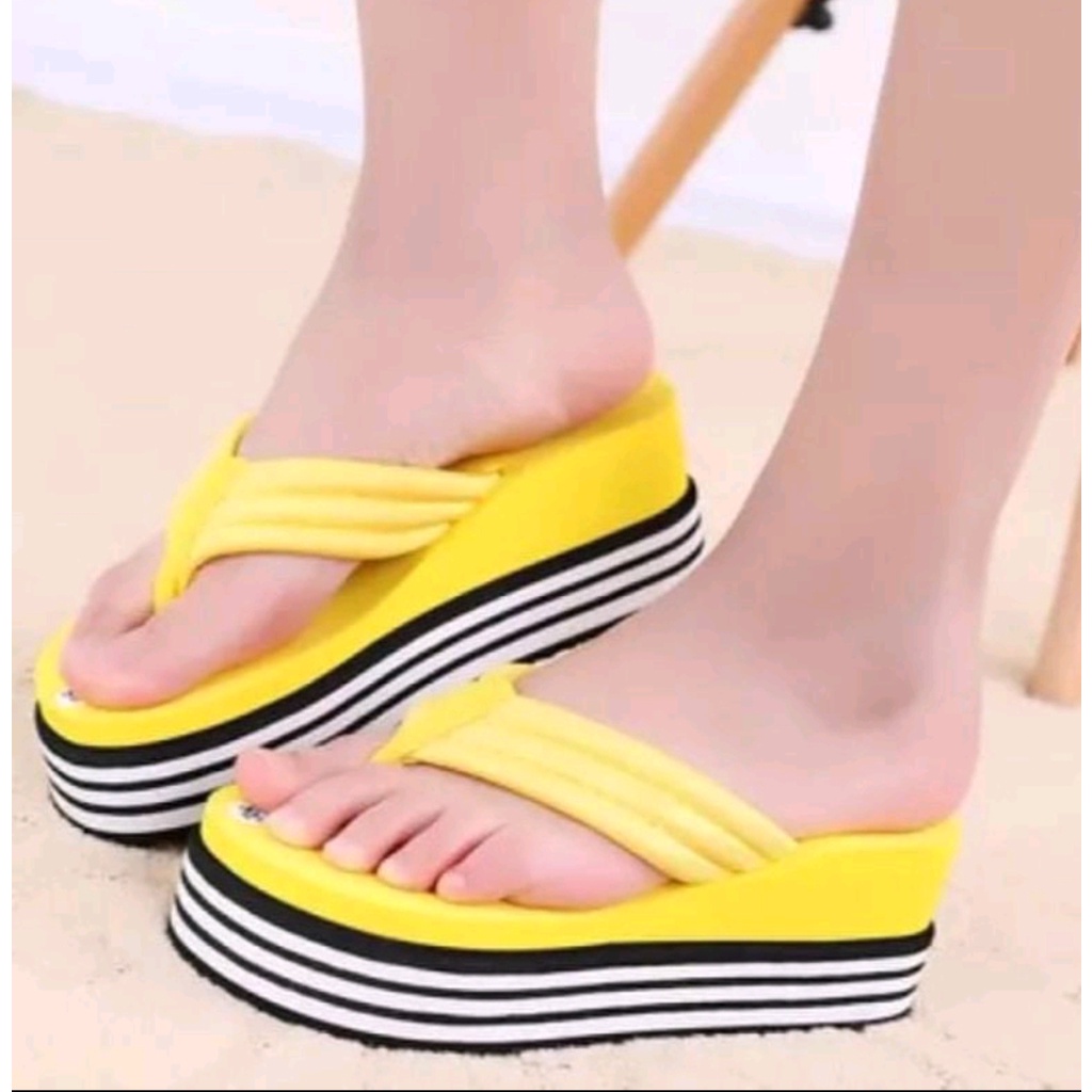 Sandal Wedges Bember Pelangi Wanita Trandy