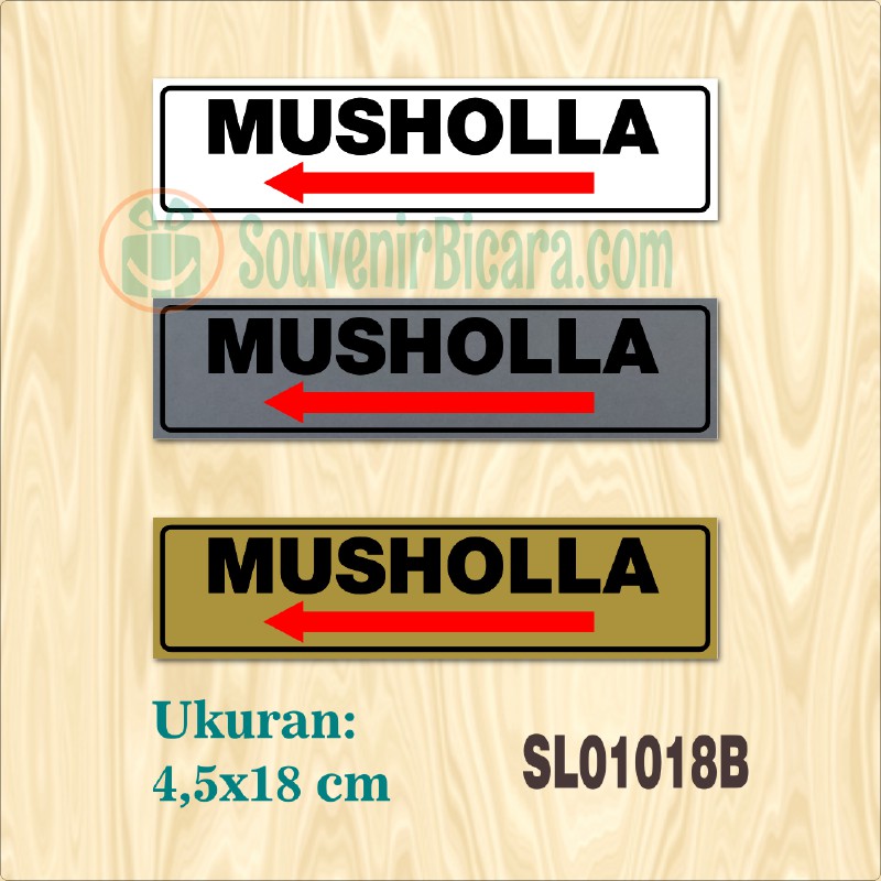 

Sign Label Penunjuk - MUSHOLLA KIRI - SL010018b