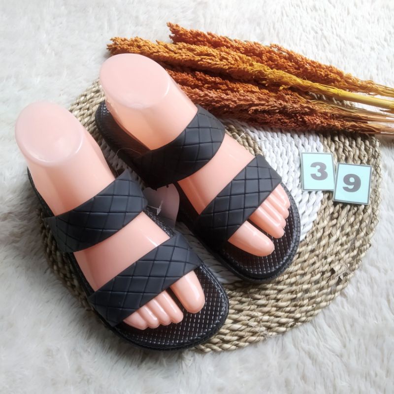Sandal slop ban 2 LDG GM 9883  Sandal SLIP Slop Wanita Gesper Ban 2 Import FASHION - Sandal Wanita J