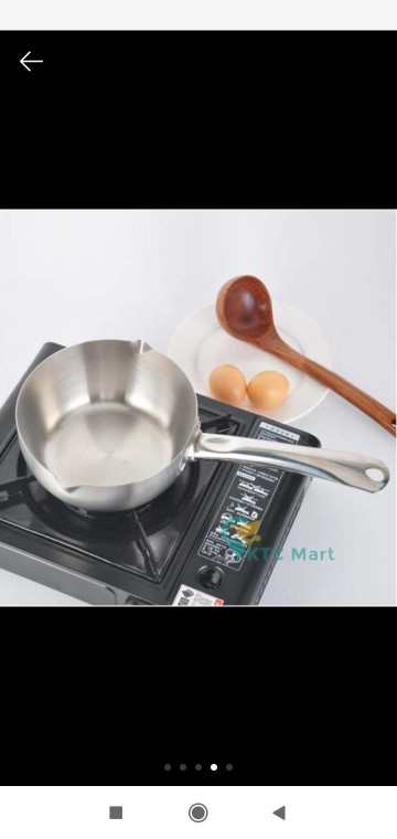 Ktcmart - Pan Stainless Platinum/ Panci Susu / Panci Masak Indomie/ Japanese Cookwares