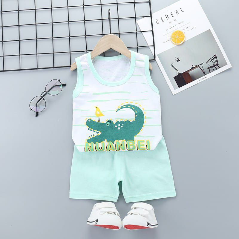 Setelan baju anak import/setelan singlet impor anak/setelan kaos oblong anak/ baju anak import