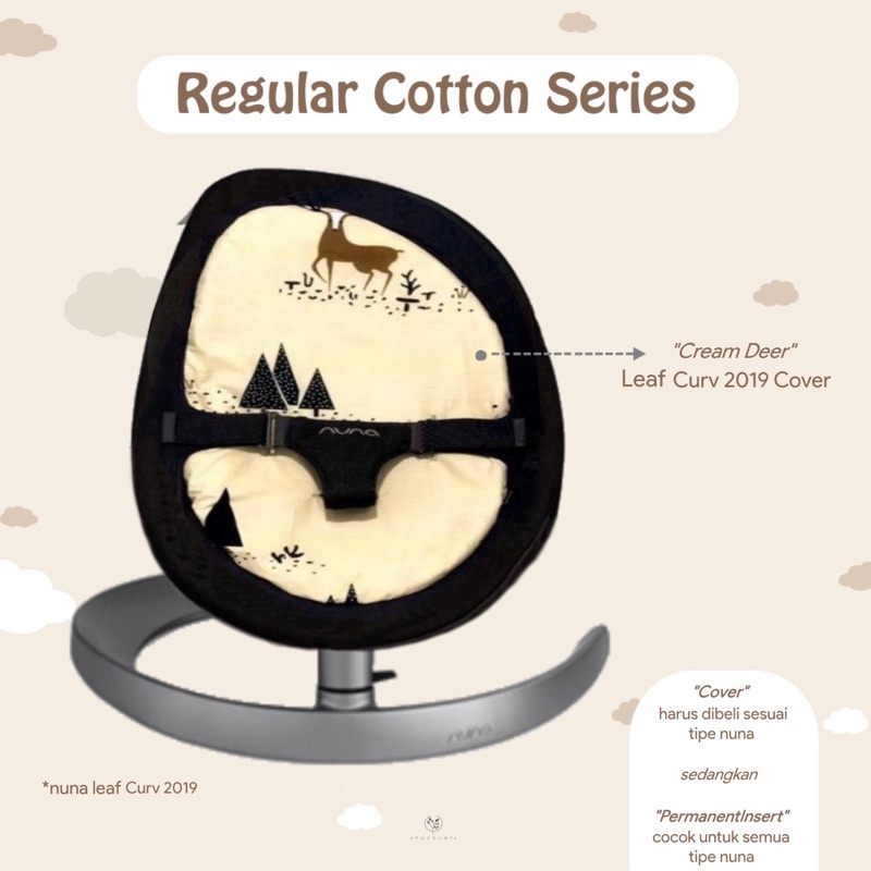 NuCover Cream Deer // sarung alas cover nuna leaf curv 2019 grow dan suited
