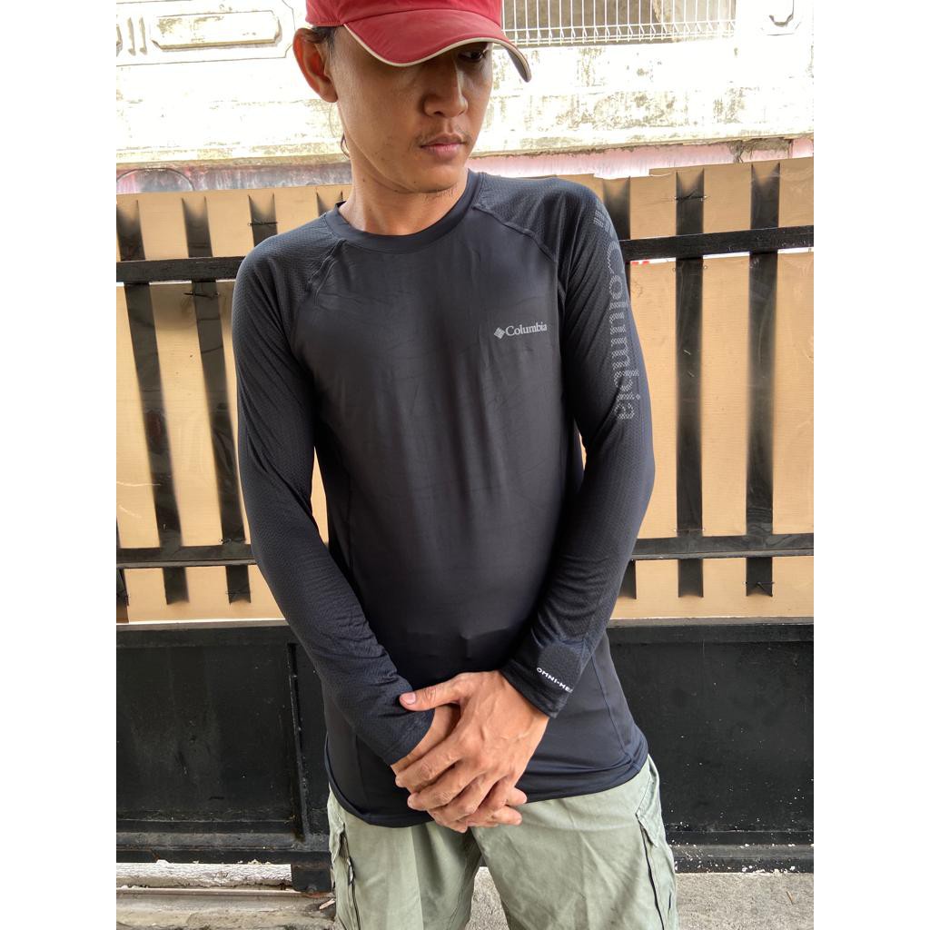 BEST QUALITY BASELAYER COLUMBIA OMNI HEAT PRIA - BAJU OLAHRAGA ORIGINAL QUICKDRY TRAIL RUNNING