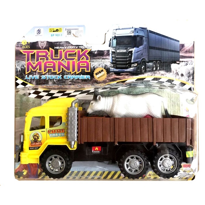 Mainan Mobil Dorong Truk Bawa Hewan Ternak