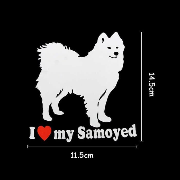 Sticker Mobil Motif Anjing Samoyed / Sticker Car Samoyed