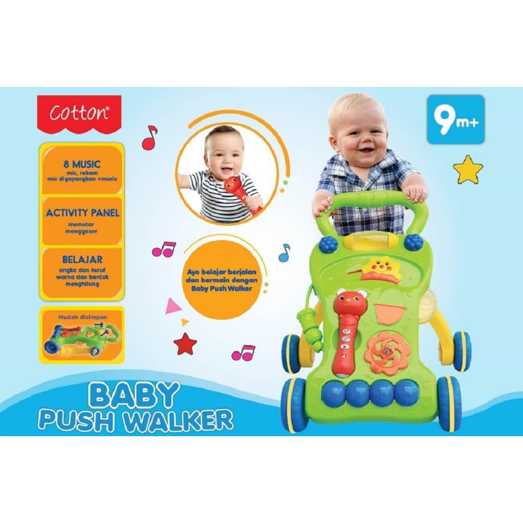 NEWBIE PUSH WALKER BABY / Cotton Newbie Tech Baby Push Walker Alat Bantu Bayi Belajar Jalan U1