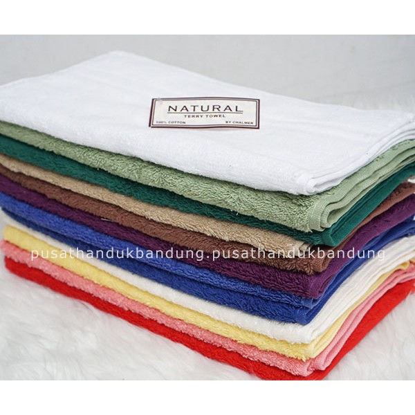 HANDUK MERK NATURAL UKURAN 50X100 CM PLUS BORDIR