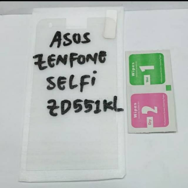 ASUS ZENFONE SELFIE / ZD551KL / Z00UD HYDROGEL BENING DAN tempered golira glass kaca bening mantul murah meriah