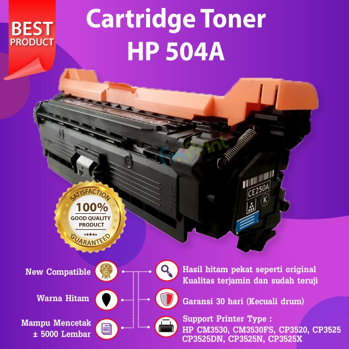 Toner Cartridge Compatible CE250A CE251A CE252A CE253A 504A-HP CP3525