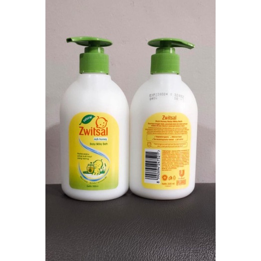 Zwitsal Baby Milky bath RICH HONEY PUMP 300ml/Sabun mandi bayi 300 ml