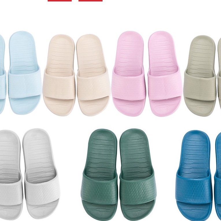 MINISO SENDAL / SANDAL  Sandal Rumah Berkualitas EVA Sandal Kamar Mandi Berbahan Empuk Sandal Karet Wanita Pria Couple Polos