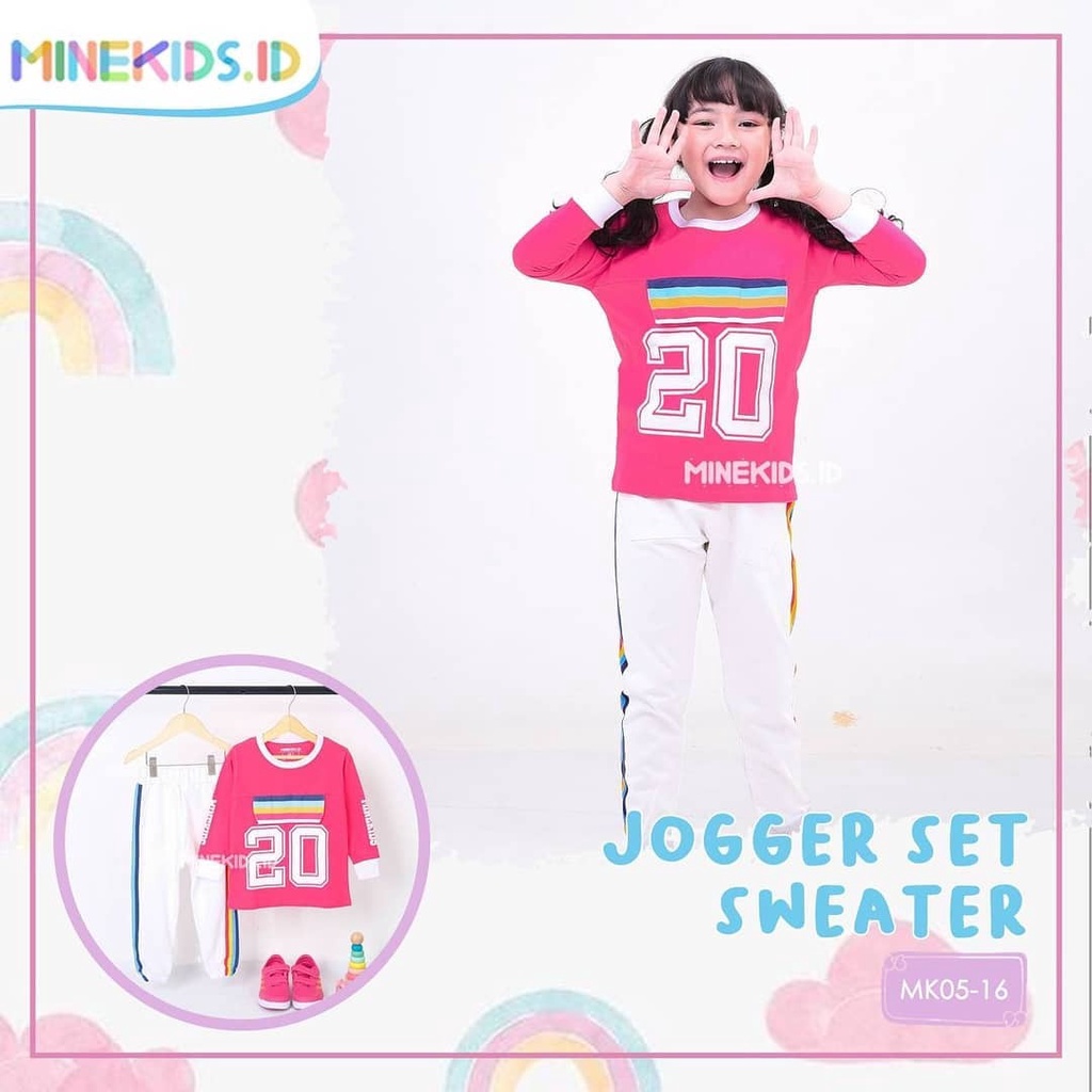 SETELAN ANAK UNISEX JOGER DAN SWEATER USIA 2-10 TAHUN