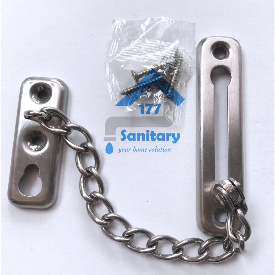 Door Chain Slot Pengunci Door Lock - Grender Rantai Penahan Kunci Pintu Stainless Onassis ONS908