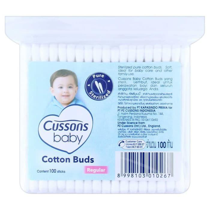 Cotton Bud Baby Cussons Isi 100 Regular Besar Korek Kuping Katembat
