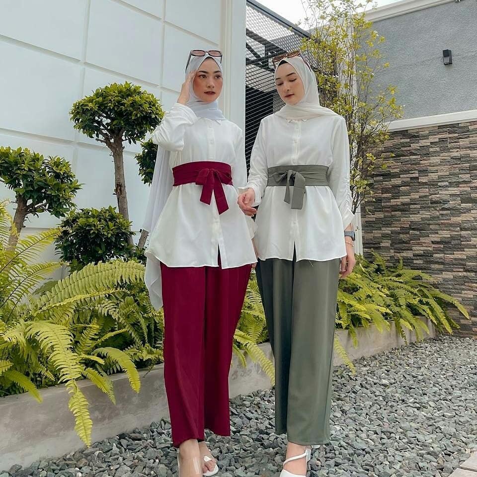 Nadhifa Set/Baju Setelan Wanita Terbaru/Setelan Celana dan Baju Kasual/Set Wanita Model Kekinian/Set