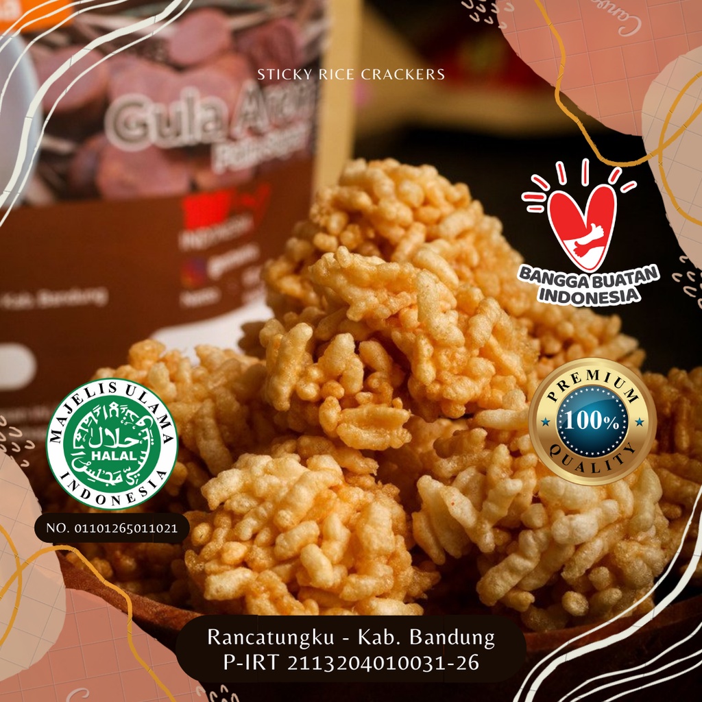 

Rengginang Mini Rasa Gula Aren khas Rancatungku Kab. Bandung - snack