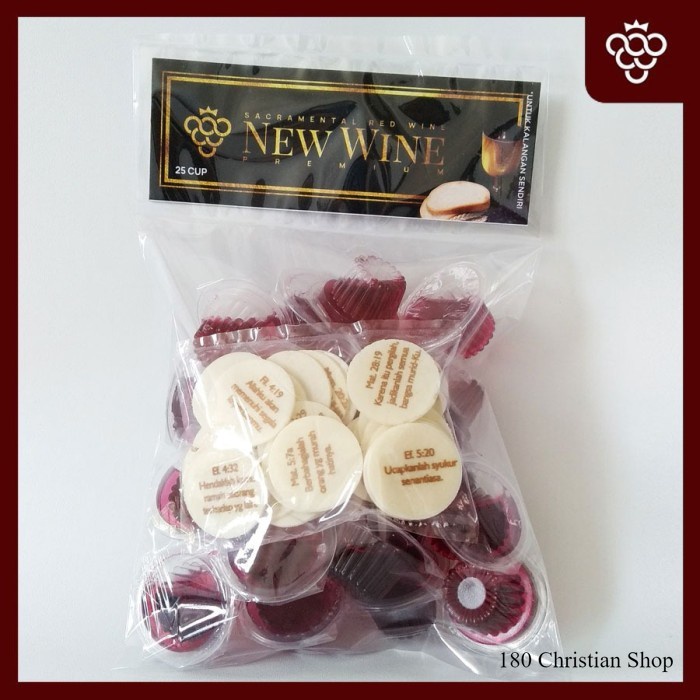 

Anggur Perjamuan Kudus Cup Premuim + Hosti Ayat Kecil - Isi 25 Cup