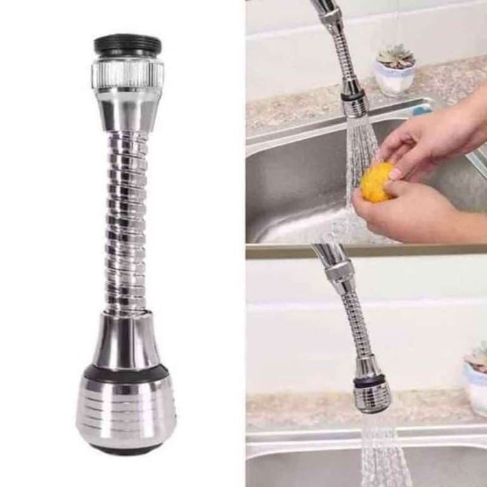 INFY - Sambungan Keran Air Selang Stainless Filter Extender Fleksibel 360 Rotate Faucet Aerator R137