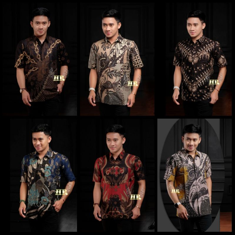 BAJU BATIK PRIA REGULER MODERN LENGAN PENDEK OB 514 SIZE M L XL XXL XXXL BATIK PRIA KANTOR