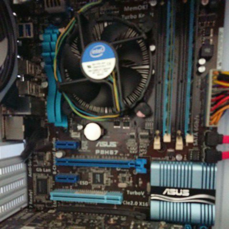 paketan processor intel xeon e3 1220v2 + mobo asus p8h67 + ram 8gb 4x2 + fan ori tembaga