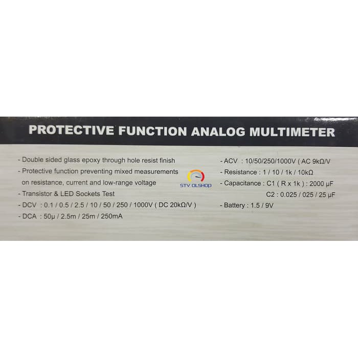 Multitester Analog Heles YX-367 TR