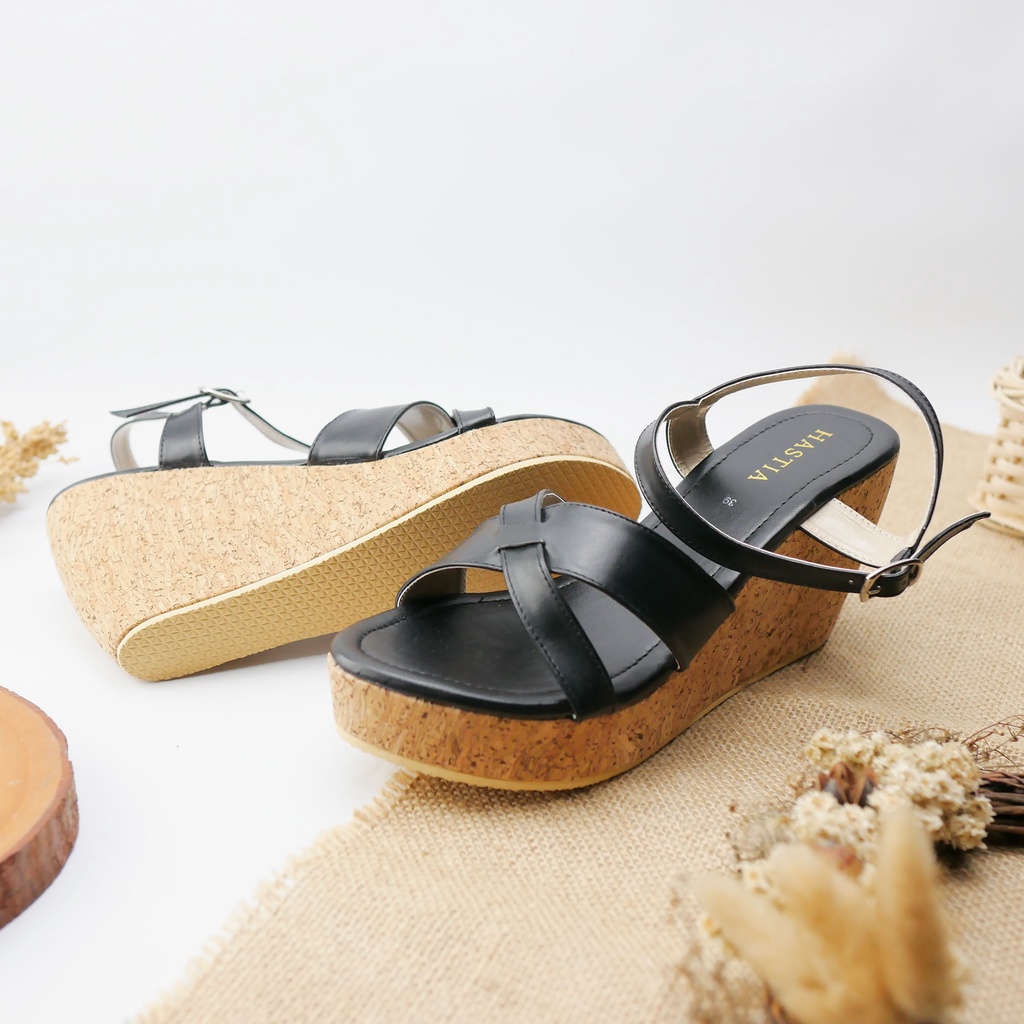 SANDAL WANITA WEDGES HEELS 7 CM HASTIA - NAYA