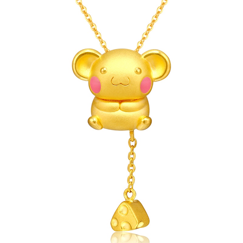 [Ready Stock]Fashion Gold Plated Chinese Zodiac Pendants Cartoon Cute Animal Necklace