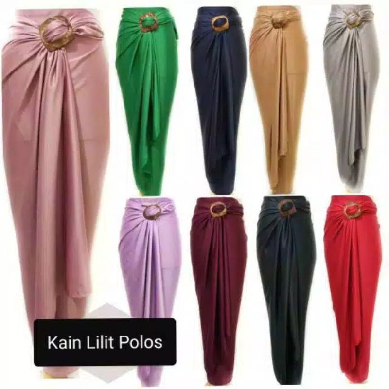 Kain lilit polos satin velvet / Rok lilit Salsabila